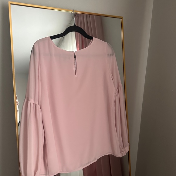 Express Pink Chiffon Blouse - Picture 3 of 4